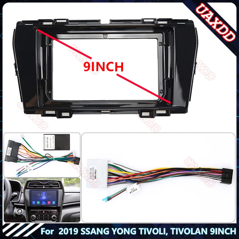 For 2019 SSANG YONG TIVOLI TIVOLAN 9INCH DVD Radio Android Harness Screens Accessories Nav