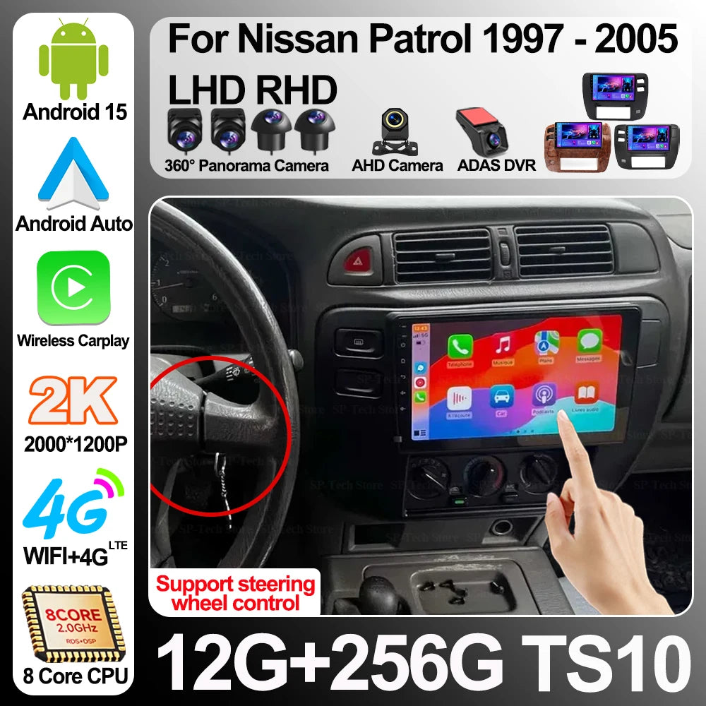 Car Radio Android 16 For Nissan Patrol 1997-2005 Lhd Rhd Gps Navigation Multimedia Player  | AUTOKITSHOP