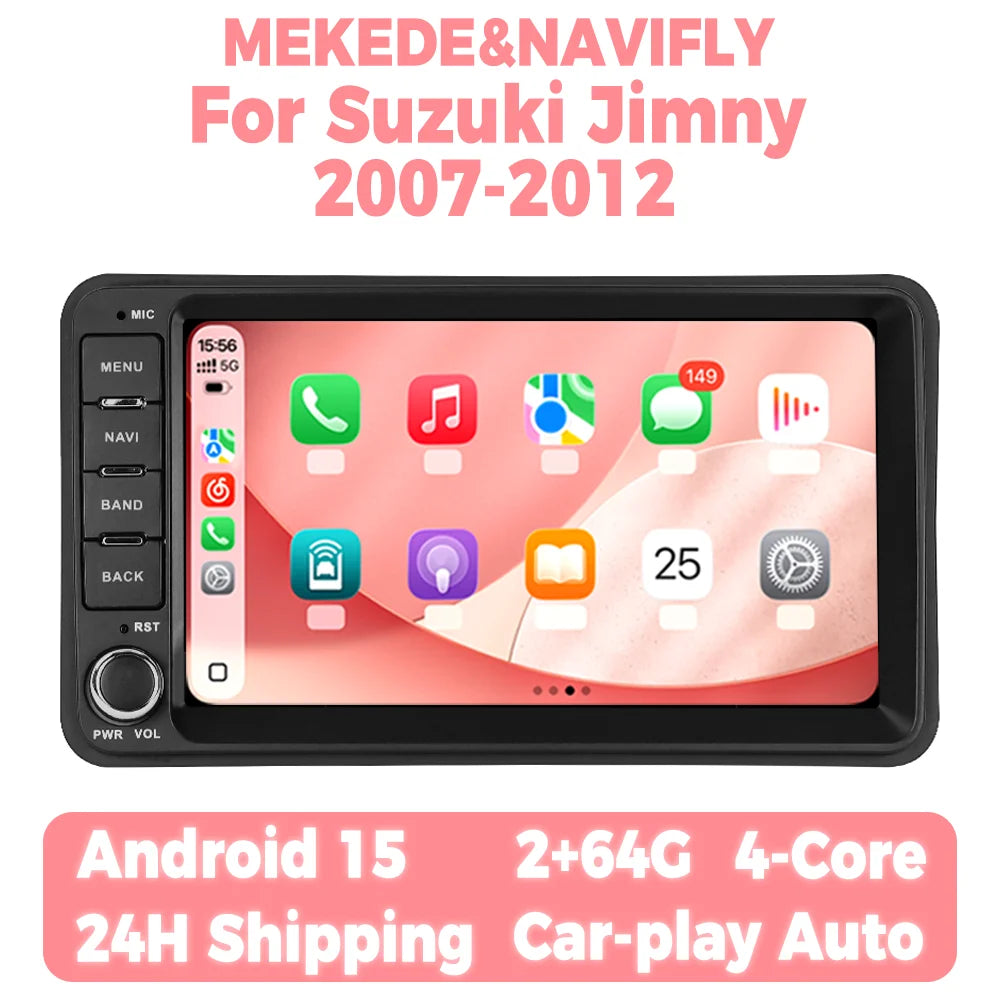 Wireless CarPlay Android Auto Multimedia Display Screen Android 15 Car Radio GPS Intellige