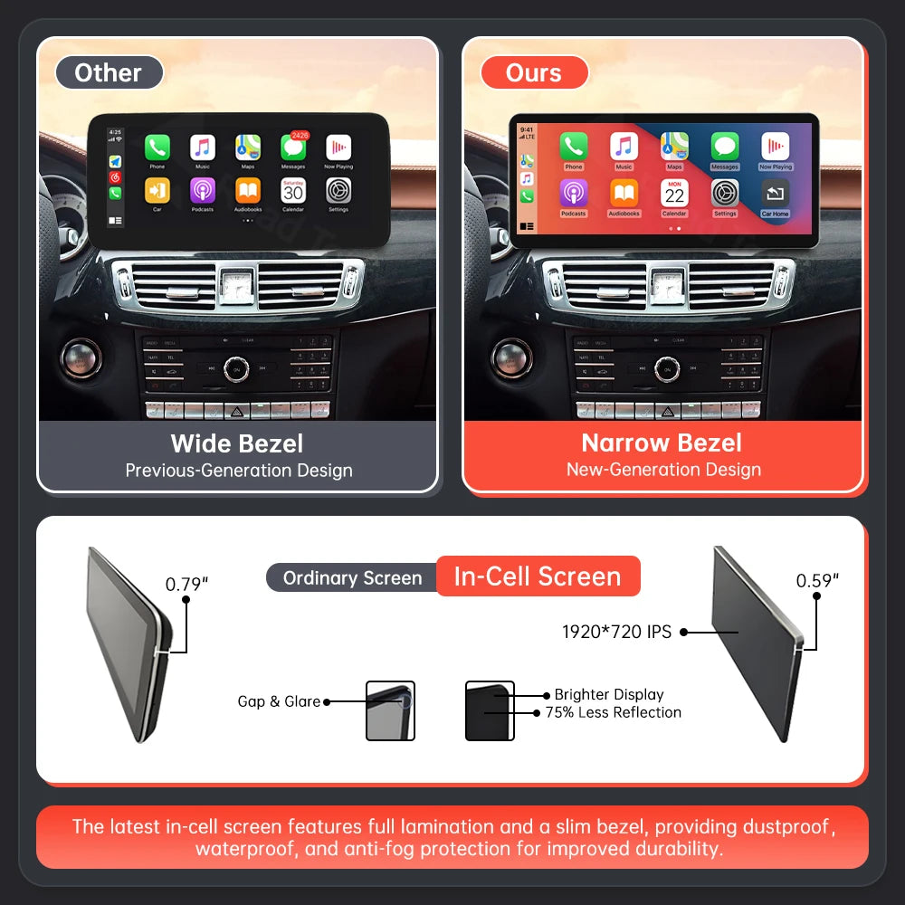 CN 12.3'' Ultra-thin Linux Touch Screen Wireless CarPlay Android Auto For Mercedes-Benz CL | AUTOKITSHOP