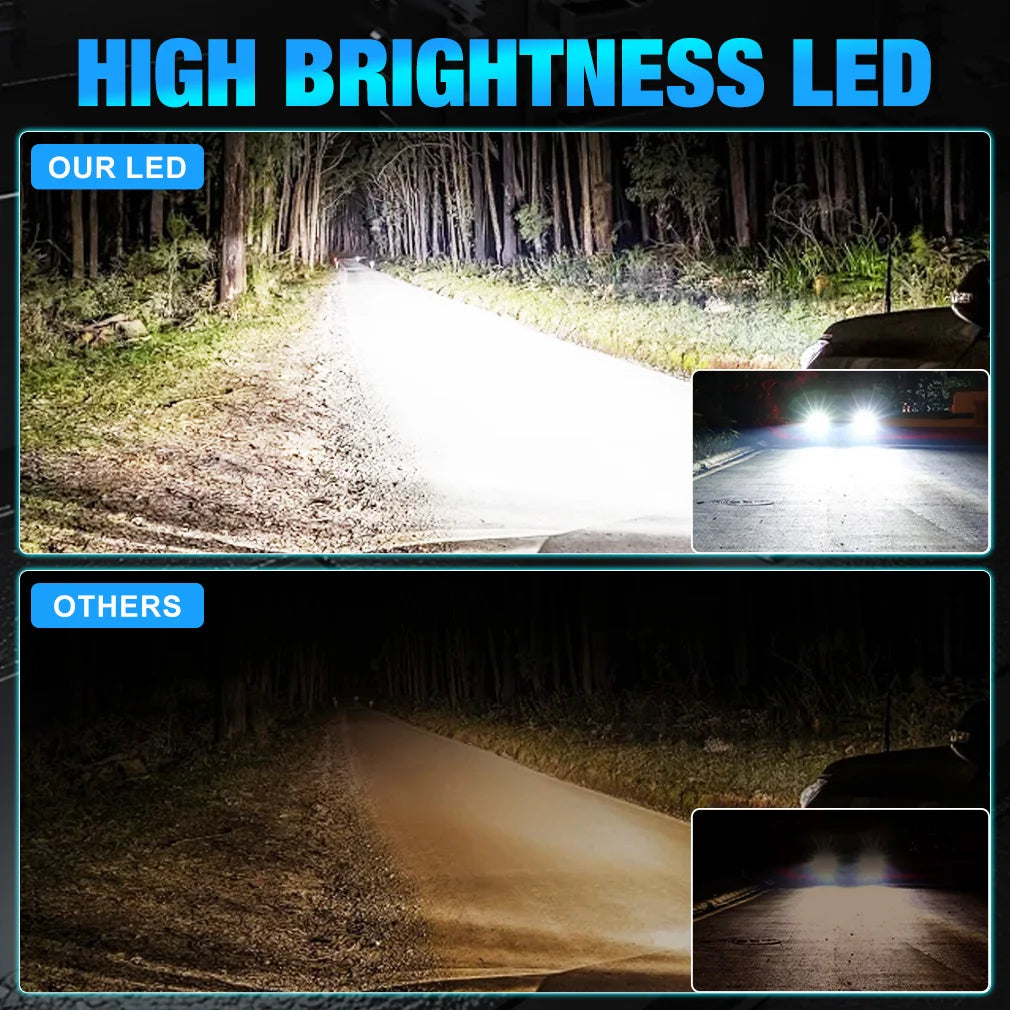 TOAUTO H4 LED Canbus 30000LM 100W H7 H11 LED Lights for Car H4 High Low Beam Auto Turbo La