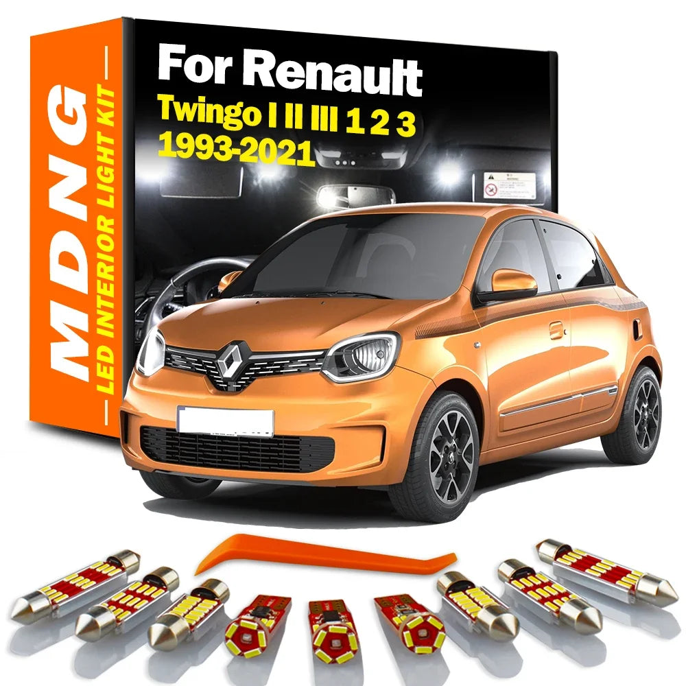 LED Interior Light Kit for Renault Twingo I II III 1 2 3 1993-2016 - Canbus Dome Map Door Trunk Bulbs | AUTOKITSHOP