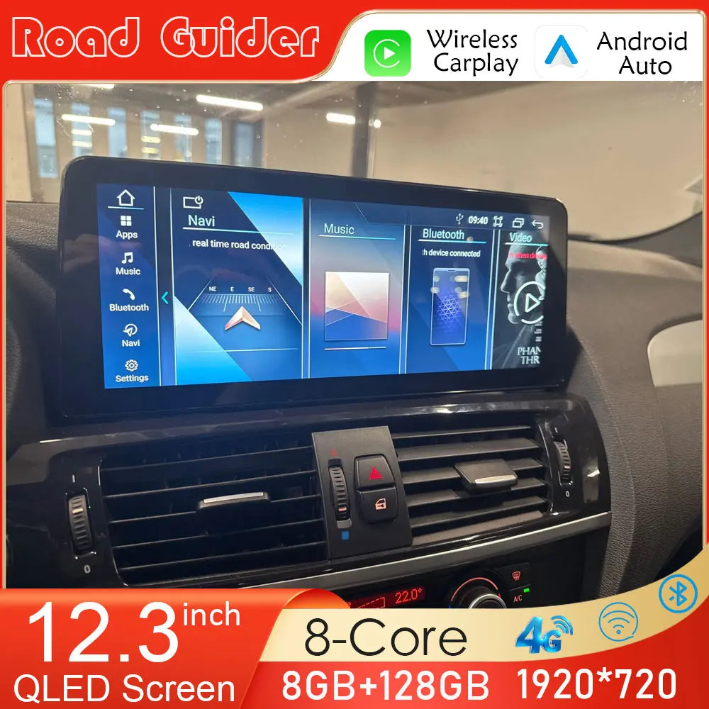 Android Head Unit 12.3inch For BMW X3 F26 X4 F26 2011-2018 CIC NBT EVO Car Radio Multimedi
