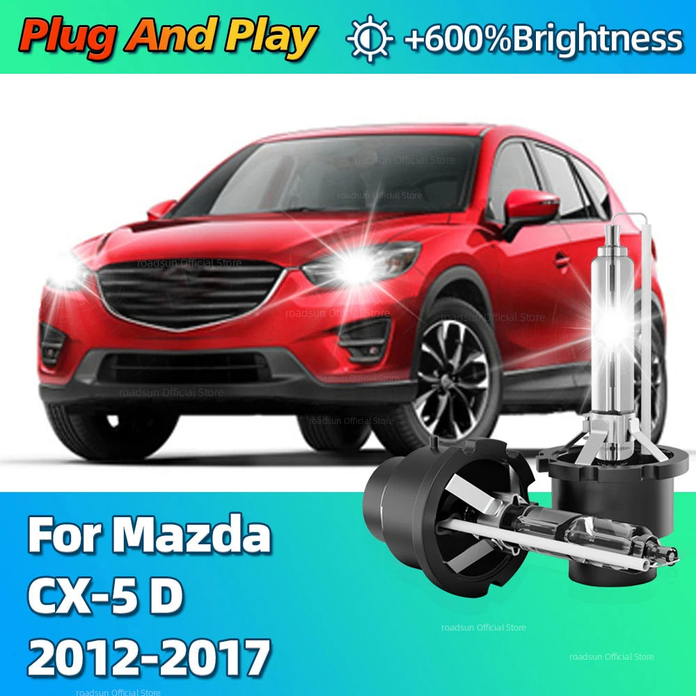 6000K Xenon 35W HID Lamps D4S Car Headlight 10000LM Bright Replacement Bulbs For Mazda CX-