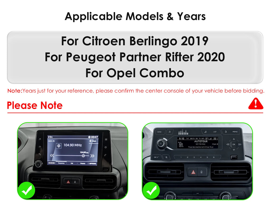 by Snapdragon Carplay Android14 Autoradio For Citroen Berlingo Peugeot Partner Rifter Opel