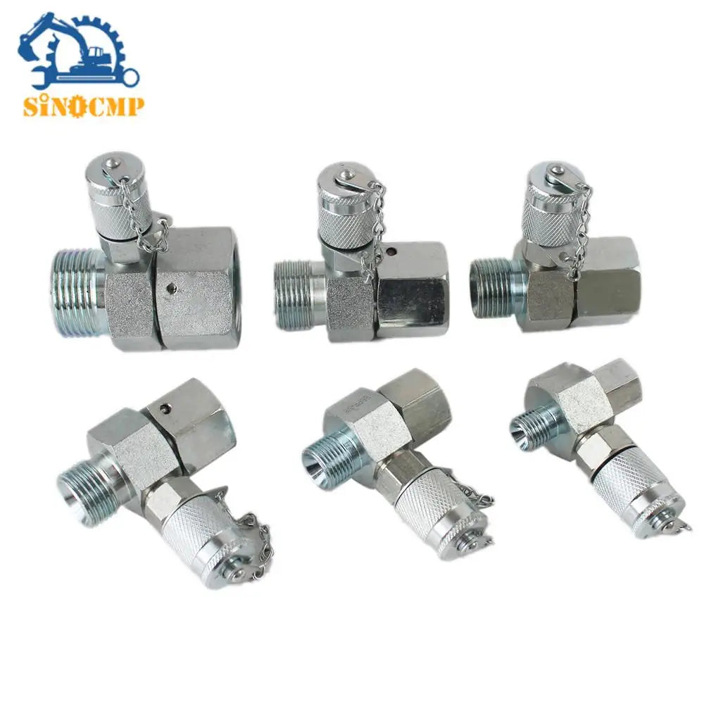 Hydraulic Swivel Run Tees Tester Coupling Set Hydraulic Tee Connectors for Excavator Const