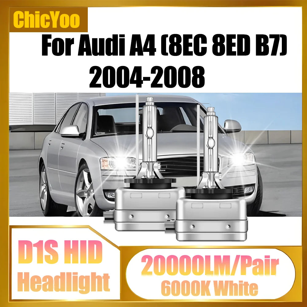 20000LM D1S 35W HID Xenon Lamp Bulbs Car Headlight 12V Auto Lamps 6000K White For Audi A4