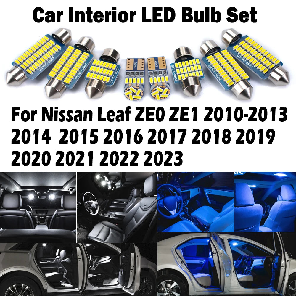 LED Interior Light Kit for Nissan Leaf ZE0 ZE1 2010- 2016 - Canbus Dome Map Door Trunk Bulbs | AUTOKITSHOP