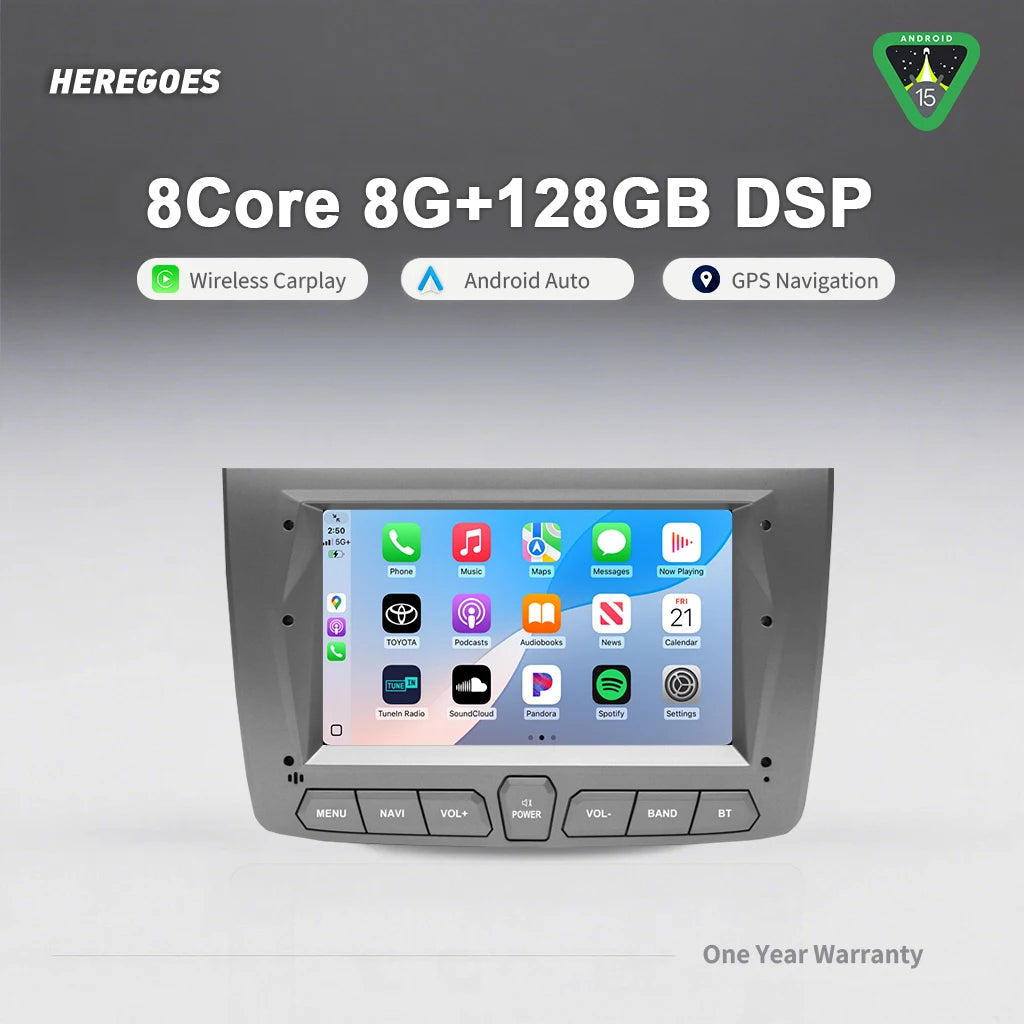 12.3" Car Radio GPS Android 15 Carplay Auto Multimedia Player 8G 128G WiFi Navigation Bluetooth for Alfa Romeo Mito 2008