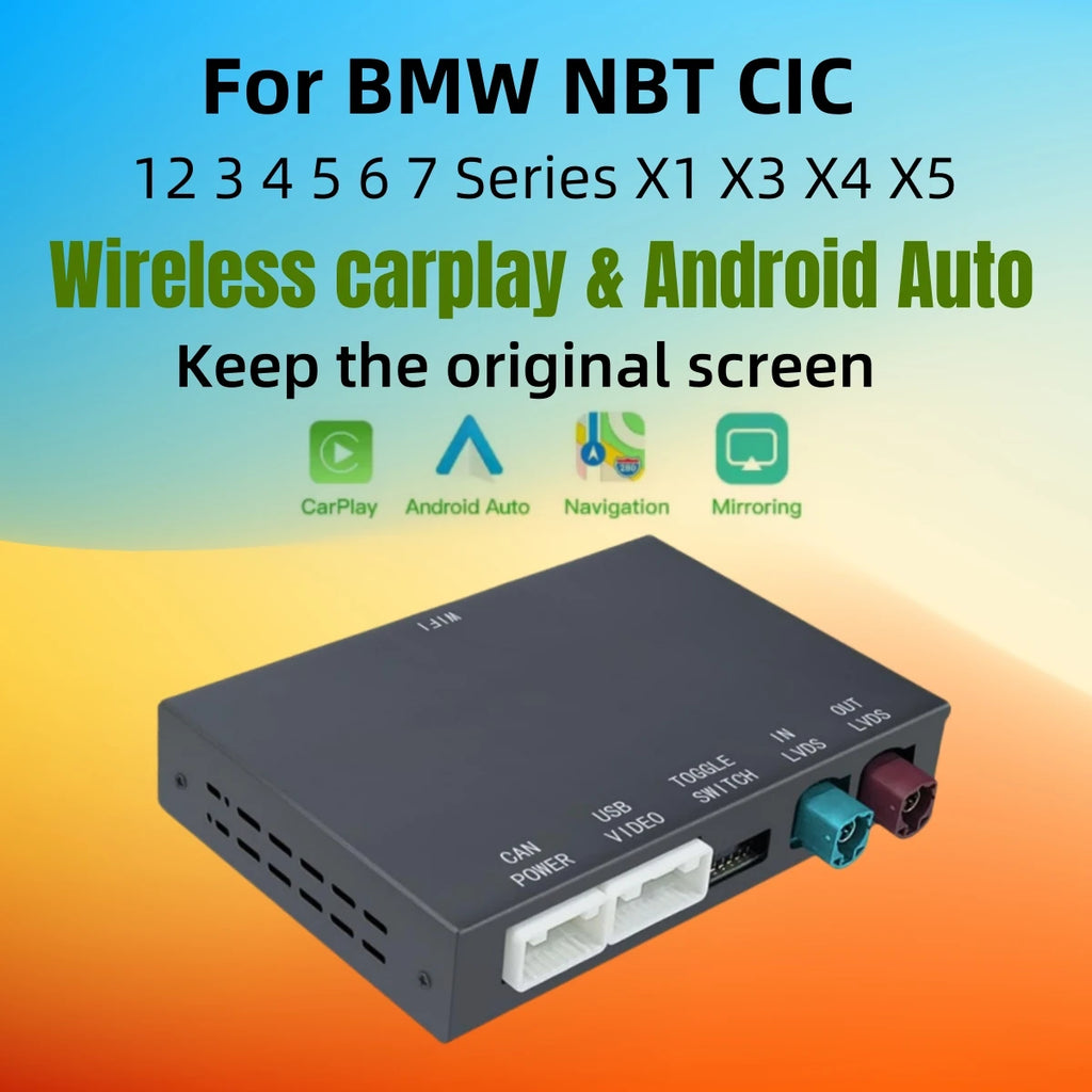 Wireless Apple CarPlay Android Auto Intelligent Decoder Box For BMW 1 2 3 4 5 6 7 Series X | AUTOKITSHOP