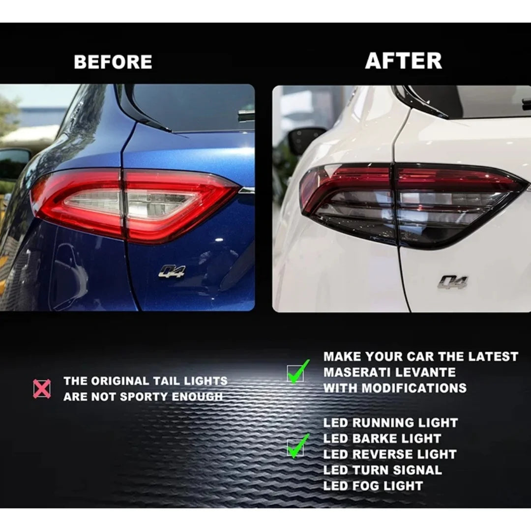 Car Taillight Lights For Maserati Levante 2016-2021 Tail Lamps Rear Turn Signal Brake Ligh