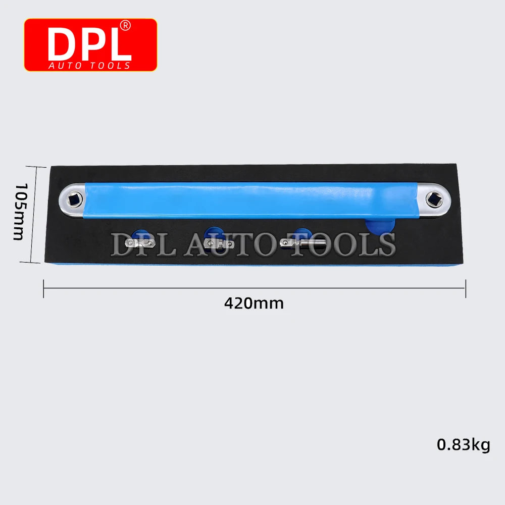 Offset Extension Wrench Tight Spaces Extension Tool with 1/2", 1/4" and 3/8" Drive Adapters Univ - Automotive LED Light
