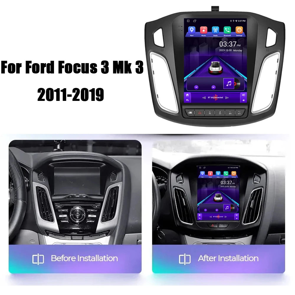 Android 16 Auto For Ford Focus 3 Mk 3 2011-2019 Car Radio Multimedia Video Player GPS Navi