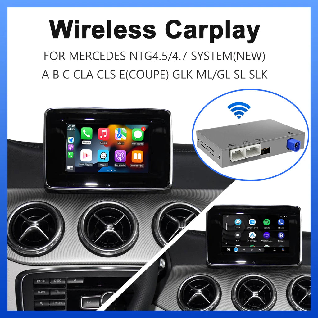 Wireless Carplay Android Auto For Mercedes Benz GLA CLA GLK SLK CLS W204 W176 W246 X204 C1