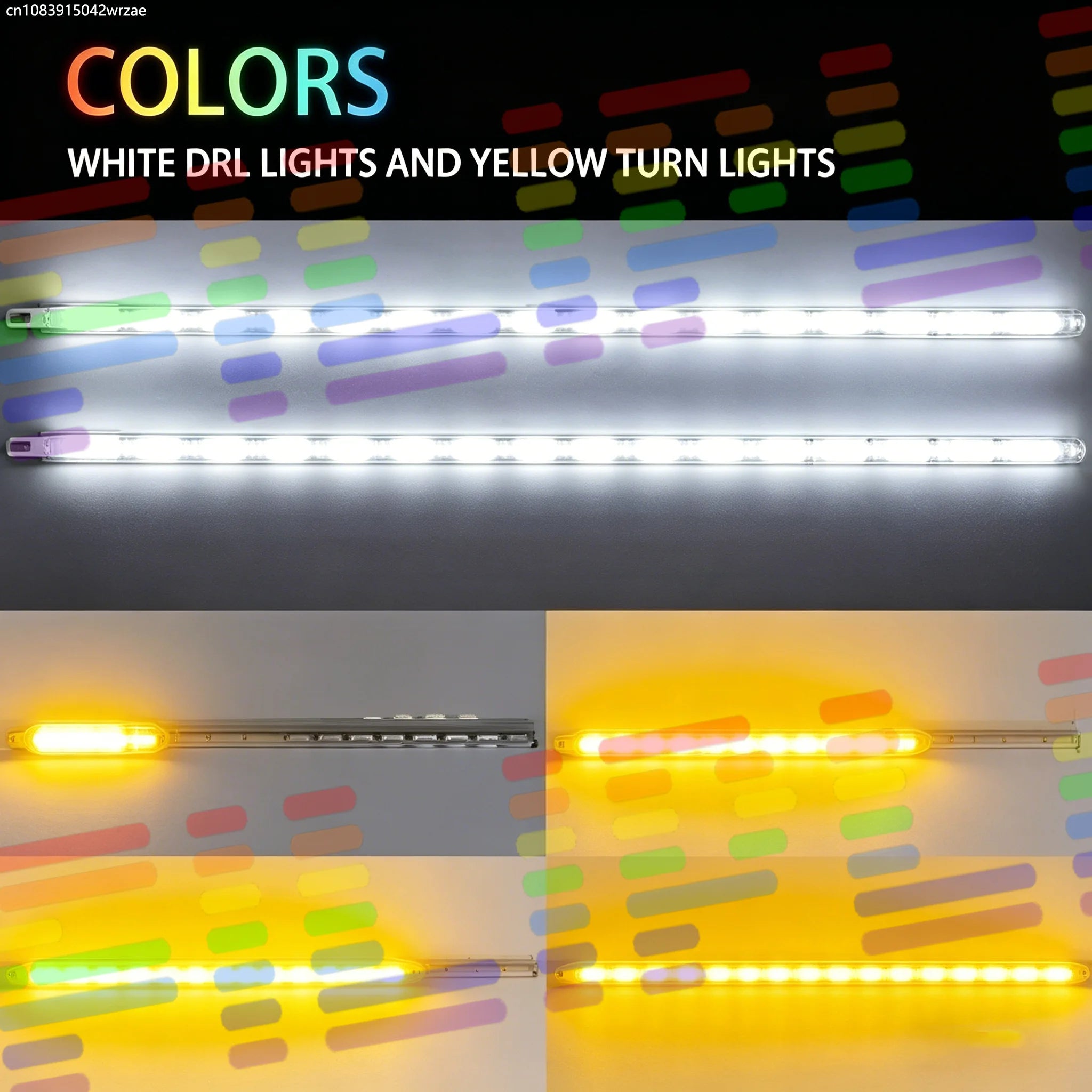 1 Set Flexible LED Strip DRL Daytime Running Light Waterproof Sequential Flow Headlight Sw | AUTOKITSHOP