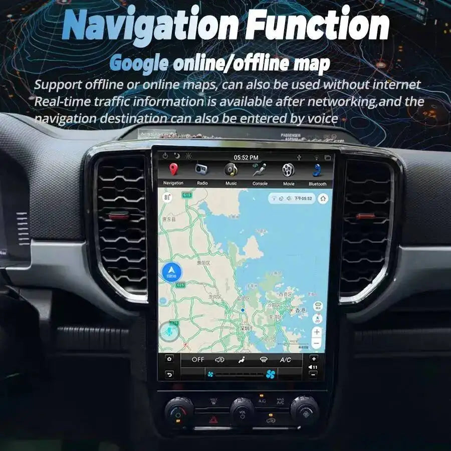 12.1" Vertical Screen Car Radio For Ford Ranger Raptor 2022 Car Multimedia Player Android1 | AUTOKITSHOP
