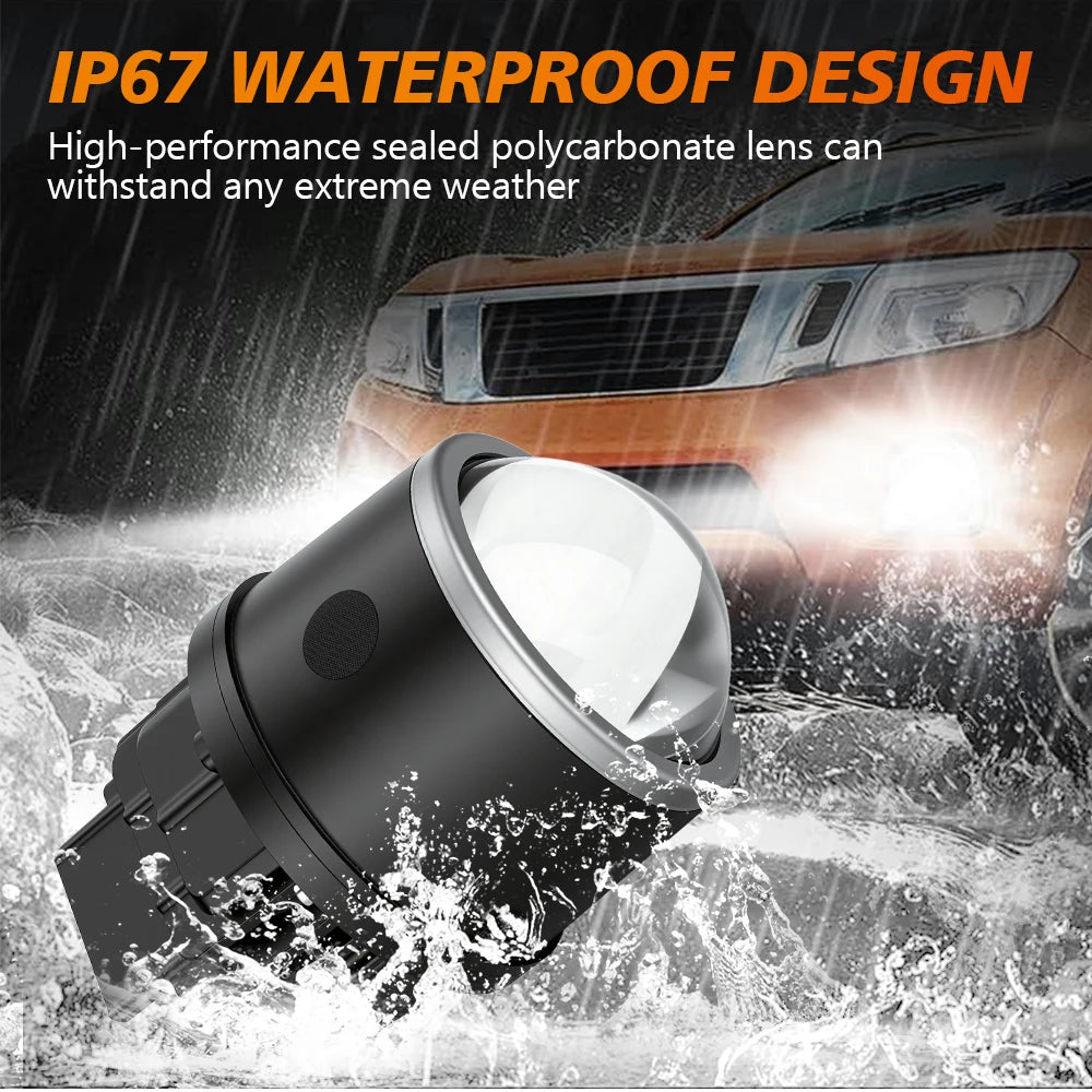 3.0 Inch Bi-LED Lenses Fog Light With Bracket Projector Lens Fog Light LED Driving Fog Lam