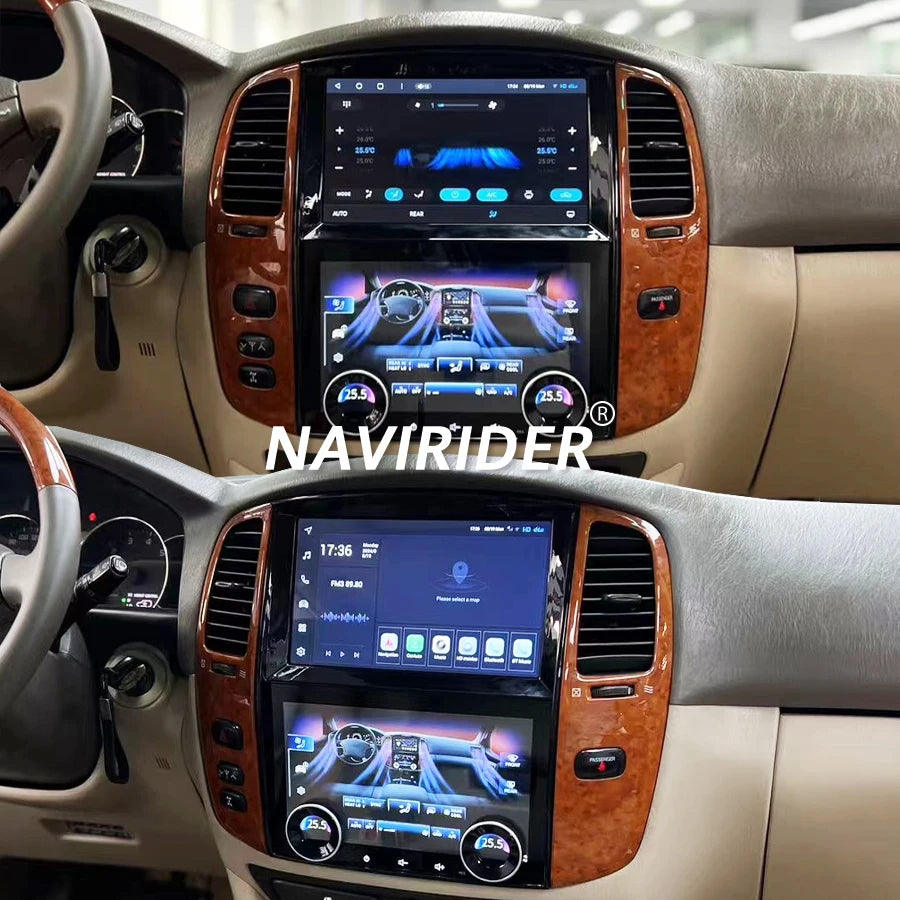 GPS Stereo New Screen Ac Panel For Toyota Land Cruiser LC100 For Lexus LX470 2003-2007 Rad