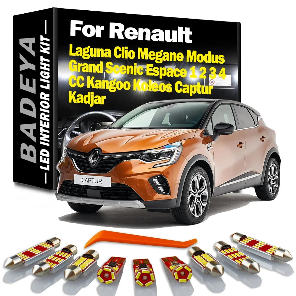Interior LED Light Kit Canbus For Renault Laguna Clio Megane Grand Scenic Espace 1 2 3 4 C