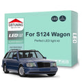 17-Piece LED Interior Light Kit for Mercedes Benz E Class S124 Wagon Estate 1986-1996 - Canbus Dome Map Door Trunk Bu...