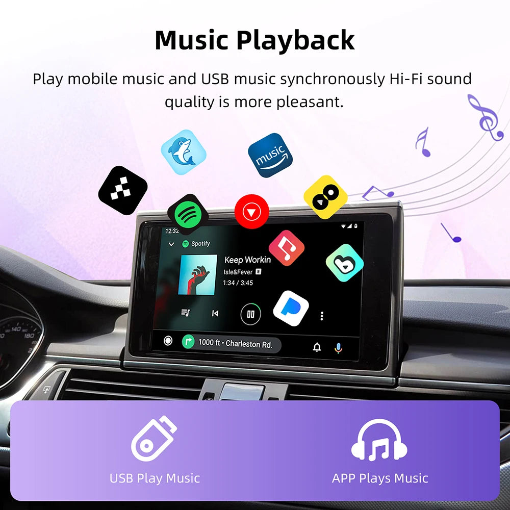 Screen Upgrade kit Decoder CarPlay Android Auto Mirror Link For Audi A4, A5, A6, A7, Q2L,