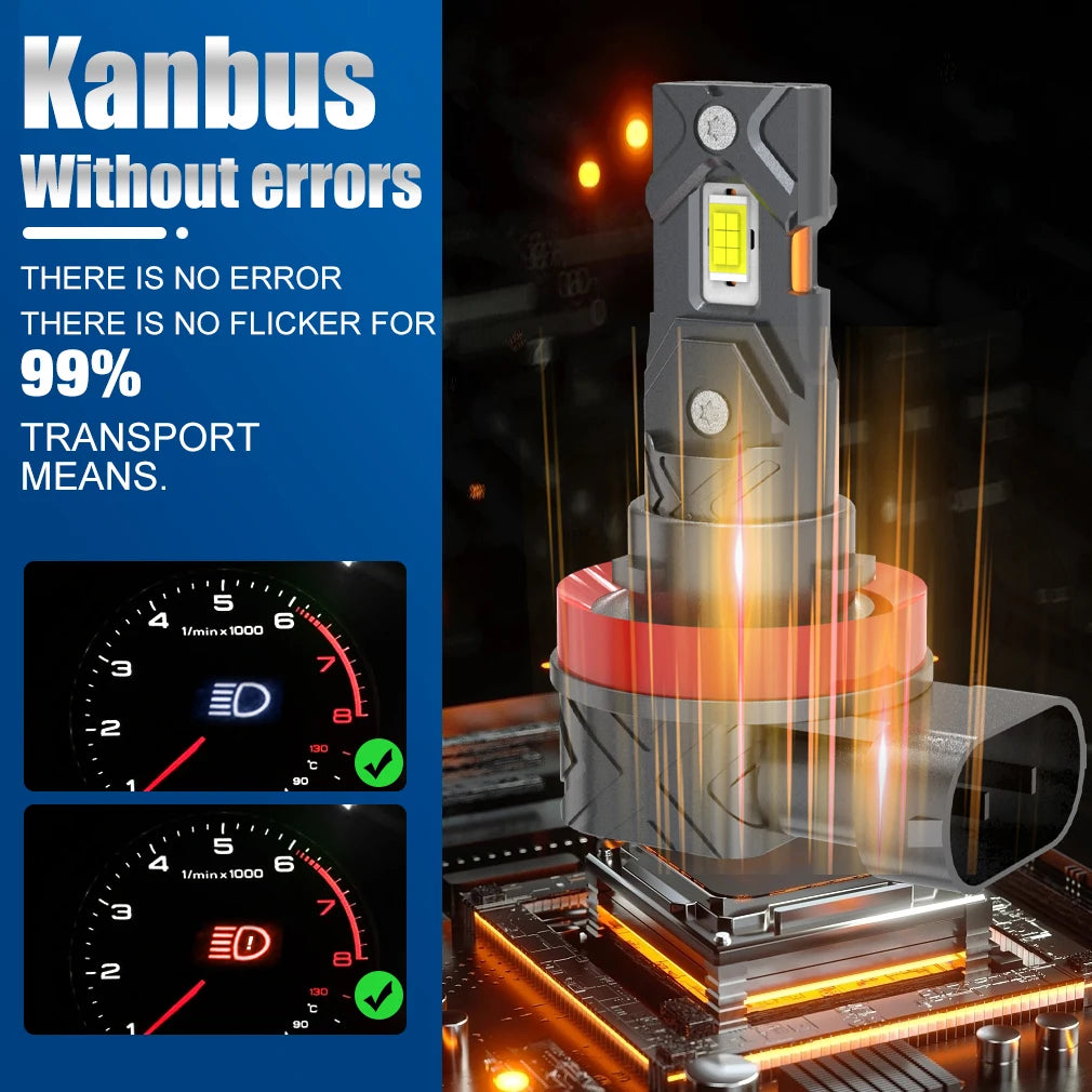 XSTORM H11 LED Headlights Canbus 9005 9006 LED Fog Lights for Car 40000LM 100W 6000K Auto