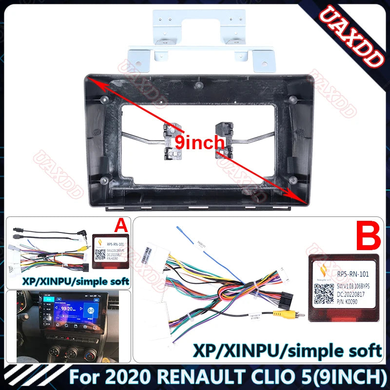 FOR RENAULT CLIO5 9INCH CAR DVD player Radio Android stereo Harness screens accessories na