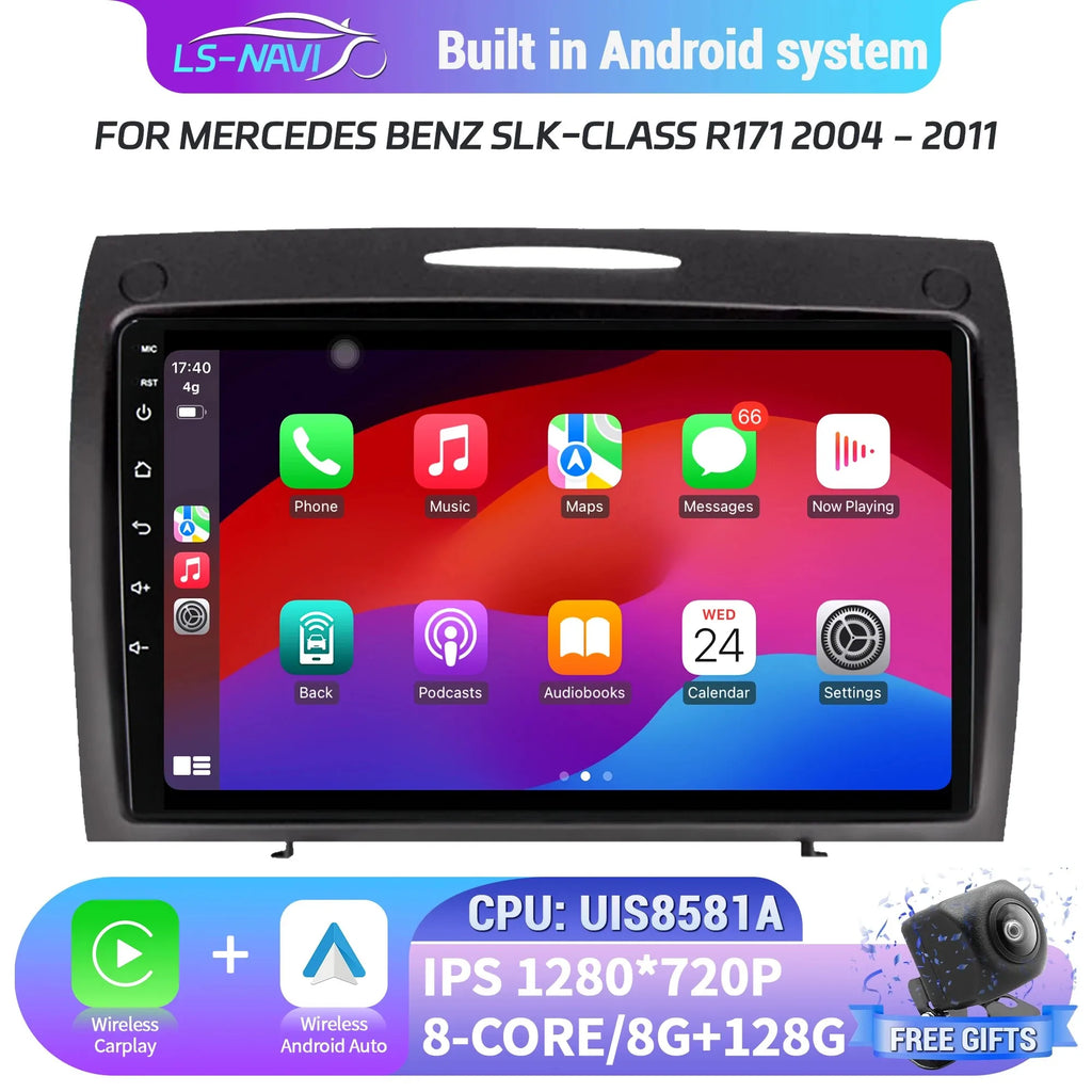 Android Car Radio For Mercedes Benz SLK-Class R171 2004 -2011 Multimedia GPS Bluetooth Wir