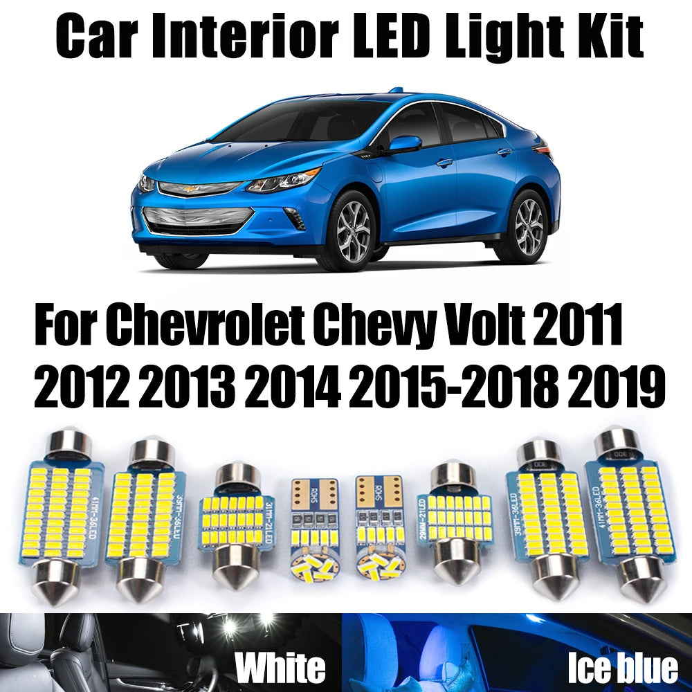 LED Interior Light Kit for Chevrolet Chevy Volt 2011- 2017 - Canbus Dome Map Door Trunk Bulbs | AUTOKITSHOP