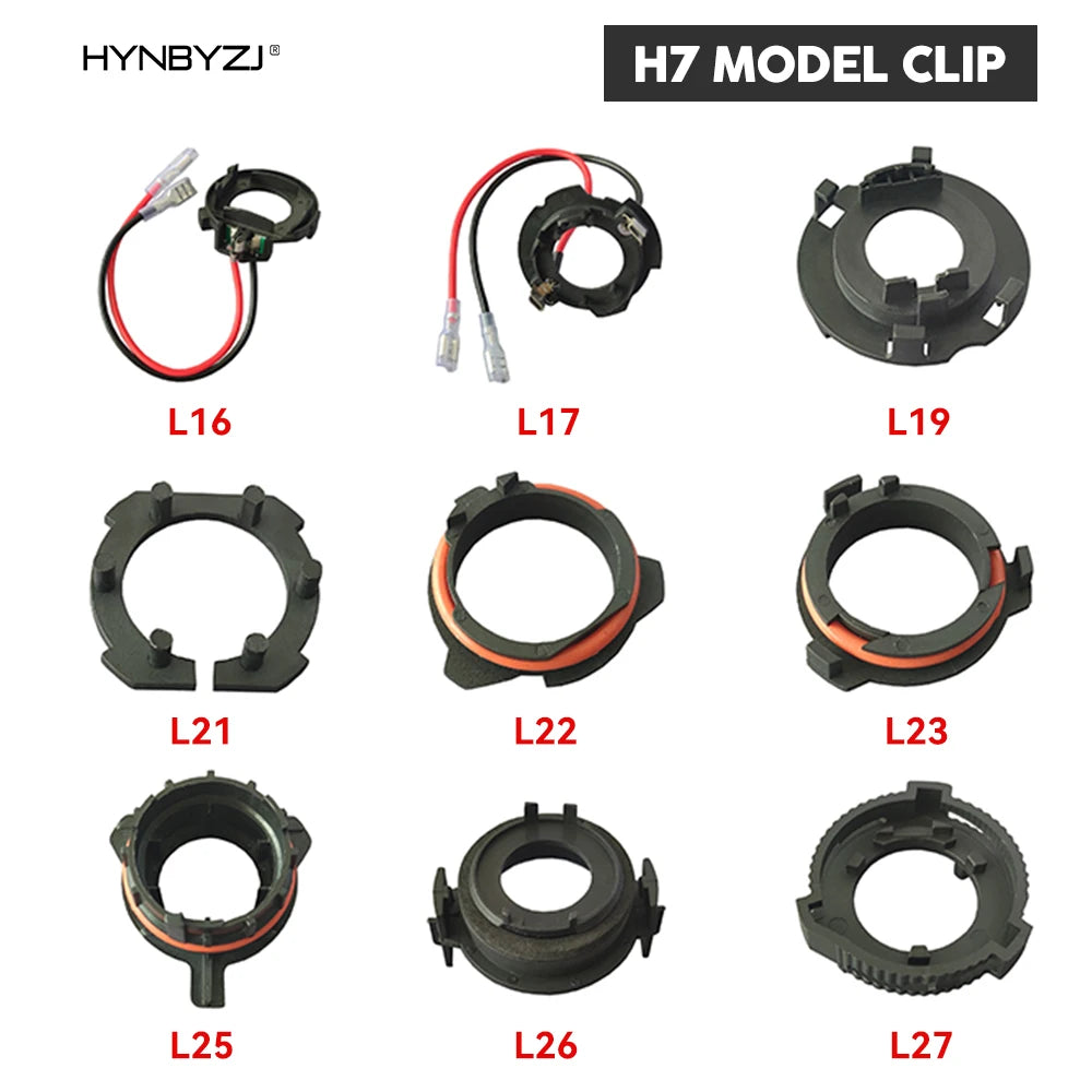 HYNBYZJ H7 H1 LED Headlight Adapter 2Pcs H7 Bulb Holder Car Socket Base - Automotive LED Light
