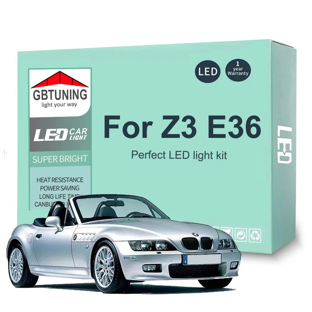 10-Piece LED Interior Light Kit for BMW Z3 E36 1995-2003 - Canbus Dome Map Door Trunk Bulbs | AUTOKITSHOP