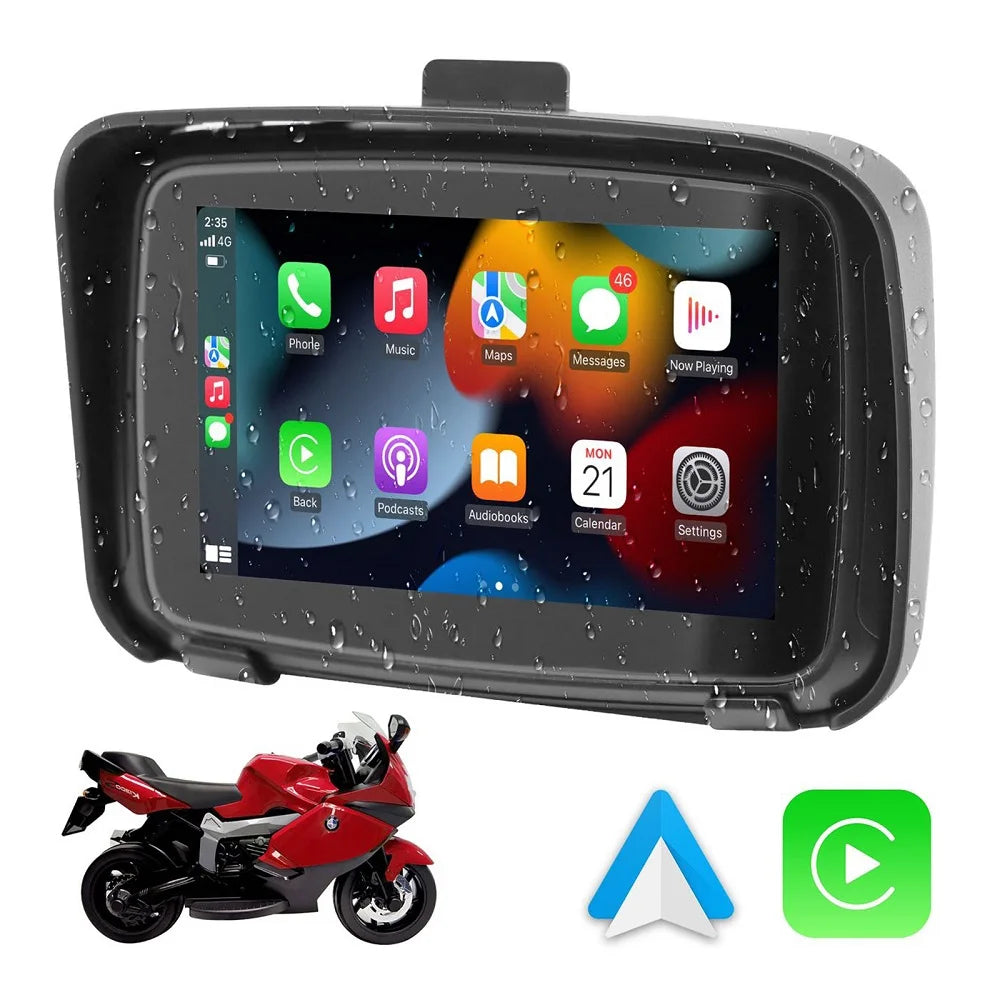5 Inch Motorcycle Bike Carplay Android Auto Screen Waterproof Wireless Carplay Touch Scree | AUTOKITSHOP