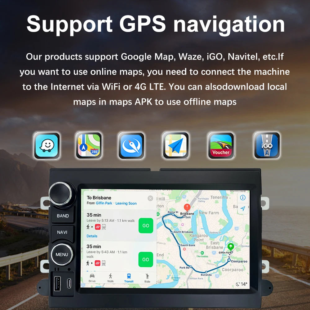 7inch Carplay Screen Android For Ford F150 F250 F350 Mercury Explorer Mustang Expedition E