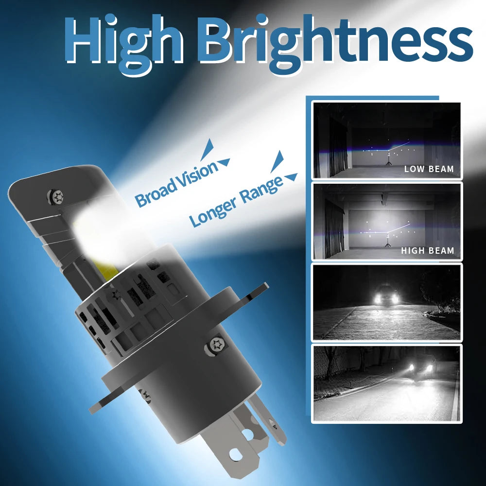 H4 HB2 9003 Led Headlight Canbus No Error Car Bulb High Power White Fog Light Diode Lamp 1