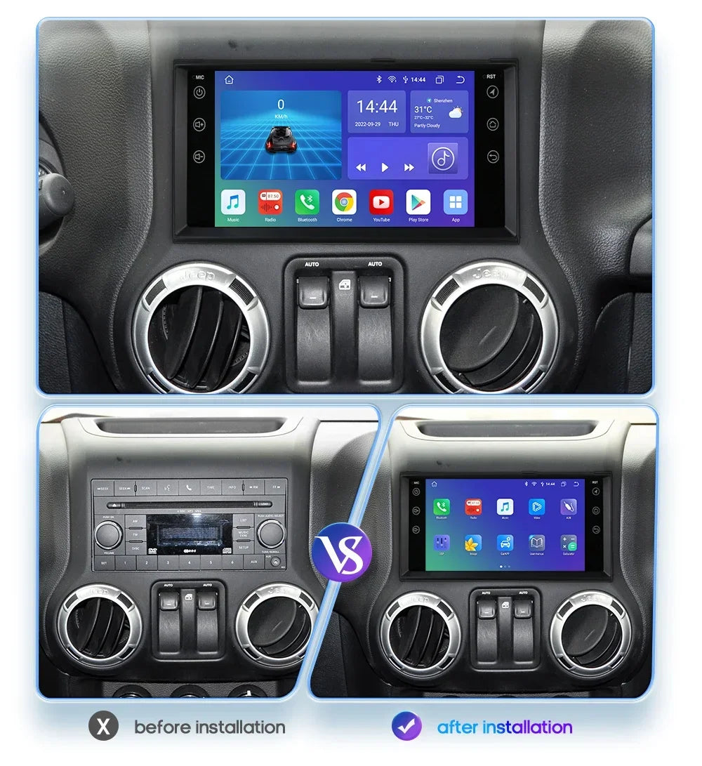 Carplay Android Auto Car Radio for Jeep Grand Cherokee Dodge Chrysler Wrangler GPS Navi ca