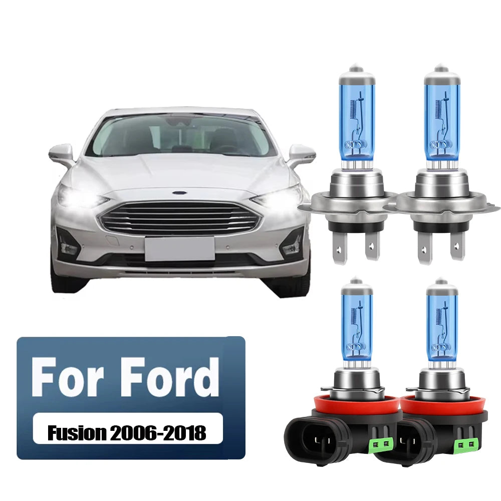 2/4pcs For Ford Fusion 2006-2011 2012 2013 2014 2015 2016 2017 2018 Car Halogen Bulbs High