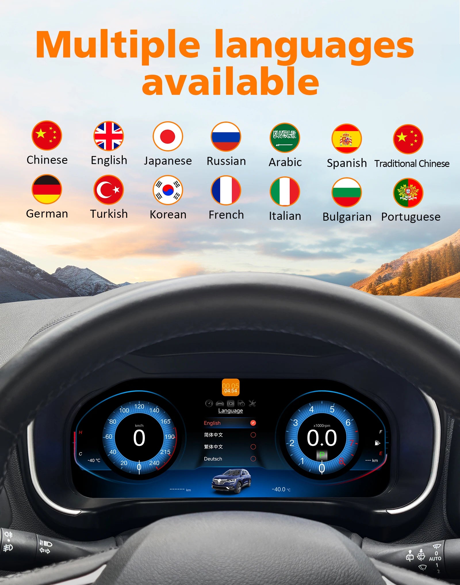 1920*720 HD Screen Diqital Instrument Cluster For Renault Koleos 2016 - 2018 2019 Dashboar