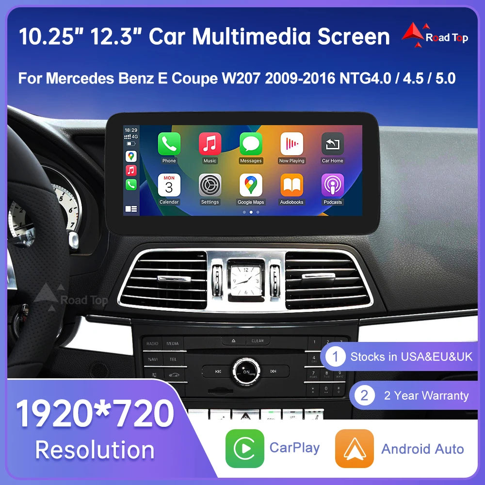 Linux Touch Screen Car Radio for Mercedes Benz E Coupe W207 2009-2016 GPS With Wireless Ca