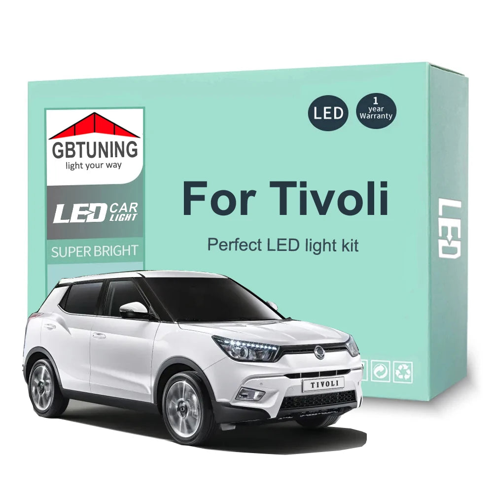 11-Piece LED Interior Light Kit for Ssangyong Tivoli - Canbus Error-Free Bulbs | AUTOKITSHOP