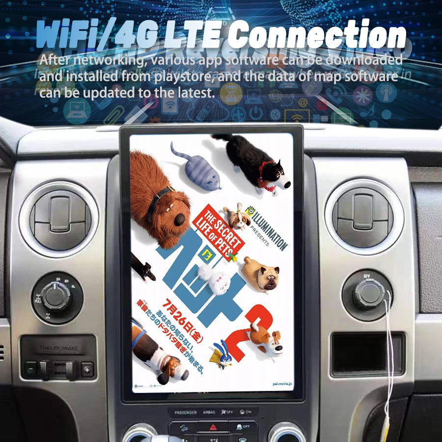 14inch Android 15 For Ford F150 F-150 F250 Raptor 2013 -2014 Multimedia Video Car Radio Sc