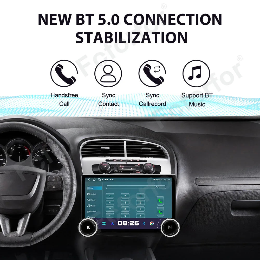 High End Upgrade 11.5 Inch Android 15 HD Touch Wireless CarPlay For Seat Altea 2004-2015 A