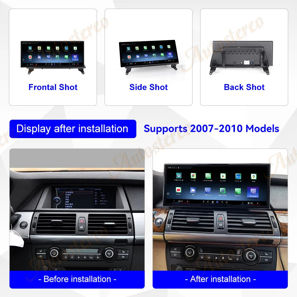 ID9 12.9 Inch Android 14 For BMW X5 Series E70 X6 E71 2007-13 Car Multimedia Player GPS Na