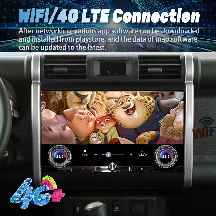 13" Android 13 CarPlay GPS Navigation 4G WiFi RDS IPS Multimedia Video Player Car Stereo R | AUTOKITSHOP
