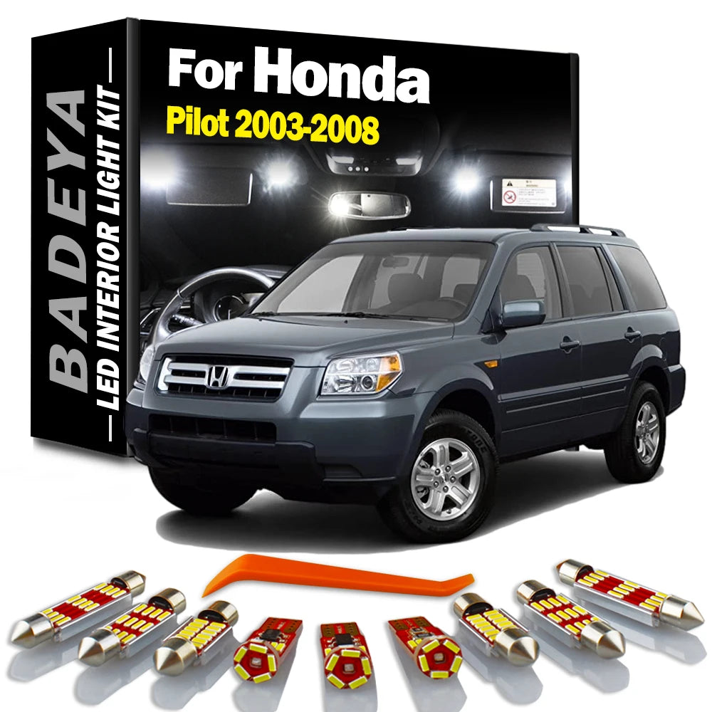 19-Piece LED Interior Light Kit for Honda Pilot - Canbus Error-Free Bulbs | AUTOKITSHOP