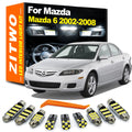 AutoKitShop 17Pcs Complete LED Interior Light Bulbs Kit For Mazda 6 GY GG Saloon Wagon Mazda6 2002 200 - Canbus LED Car Light