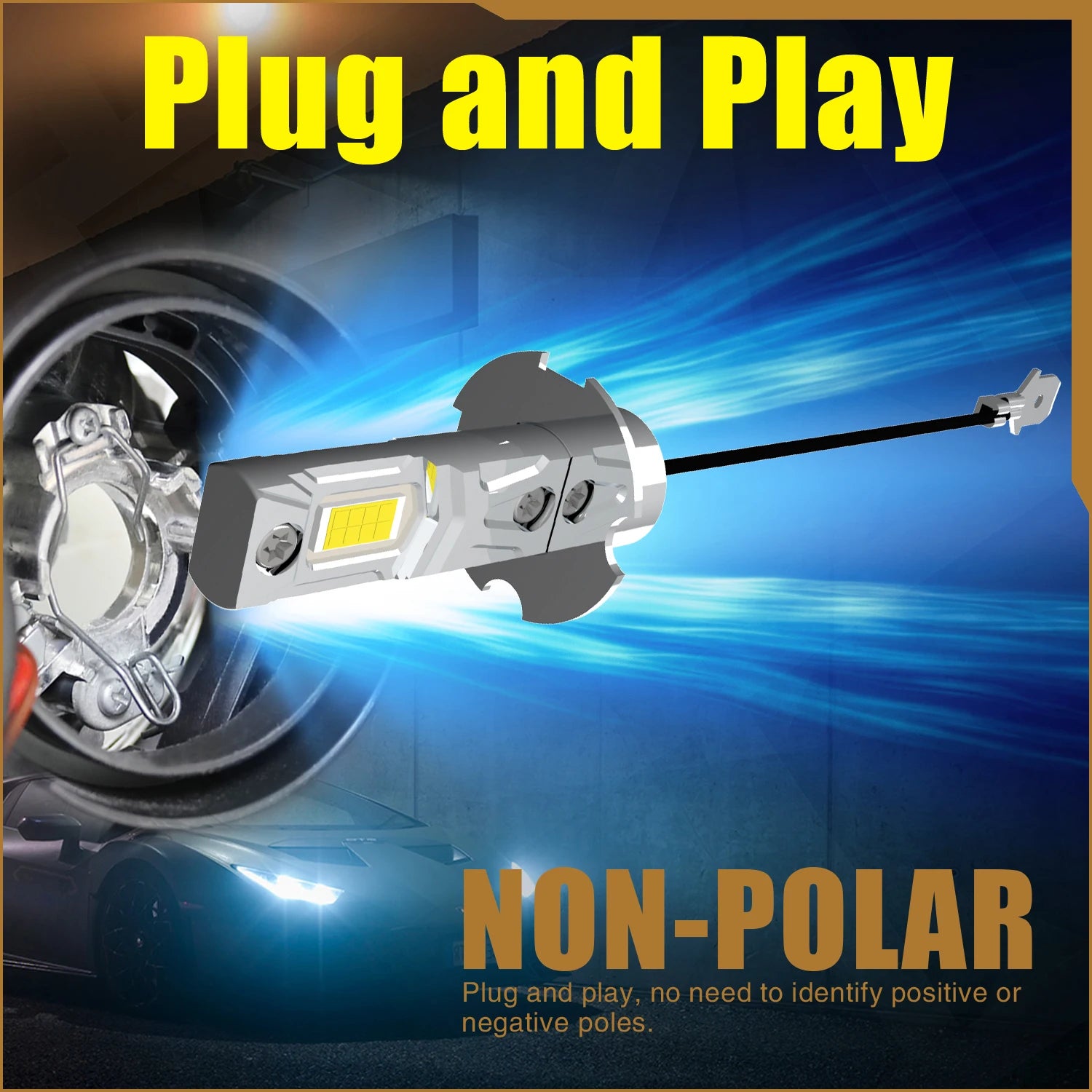 H3 Led Fog Light Canbus Bulb Car Headlight High Power Auto Diode Driving Running Lamp 12V