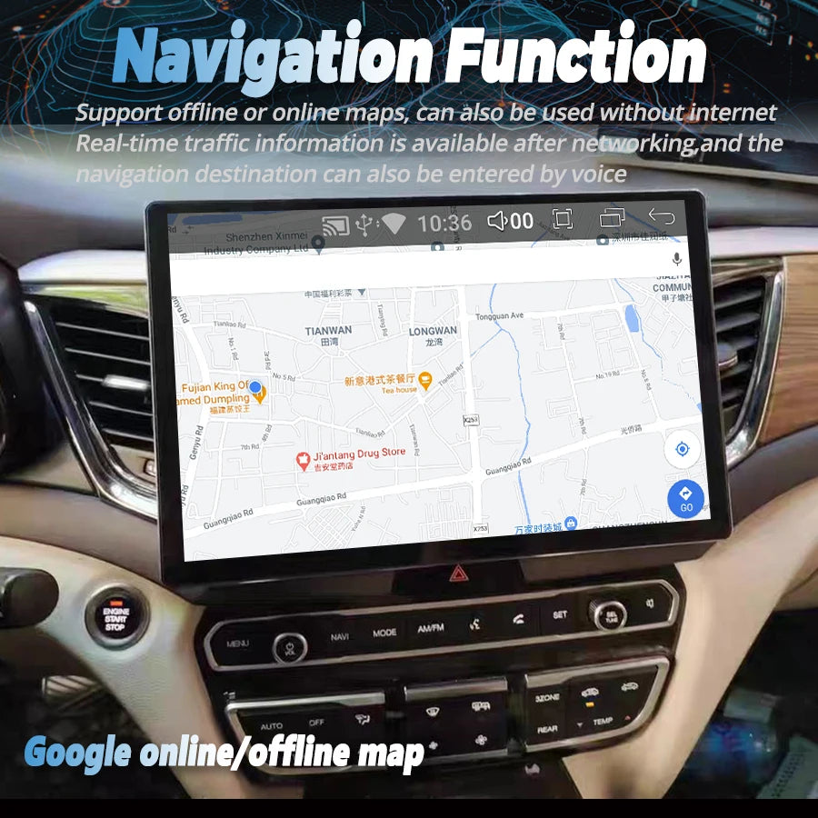 13.3inch Android 14 Carplay Auto For GAC Trumpchi GS7 GS2017-2019 Multimedia Navigation GP