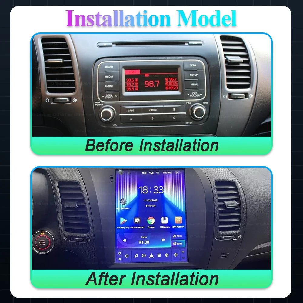 9.7 Inch Android 16 For Kia Cerato K3 Forte 2013-2017 For Tesla Style Car Radio Car Stereo | AUTOKITSHOP