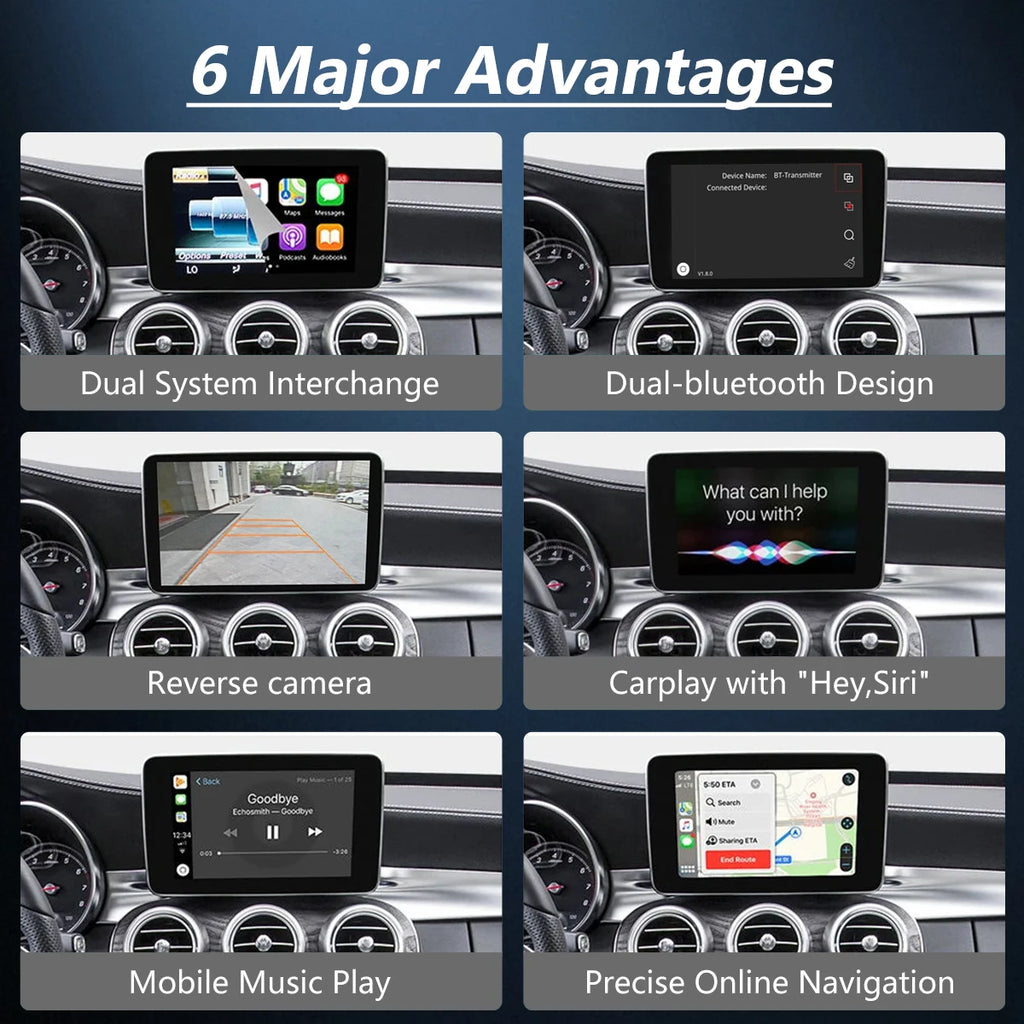 WRWD Wireless CarPlay For Mercedes Benz A CLA GLA W176 C-Class W205 GLC 2015-2018 with And