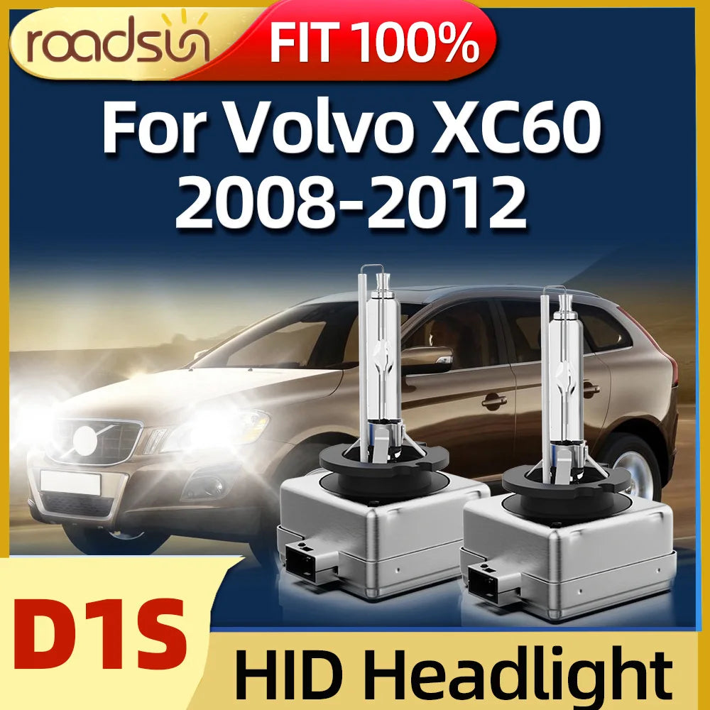 Roadsun 35W Xenon HID Headlight D1S Bulb Car Lamp High brightness Fit For Volvo XC60 2008